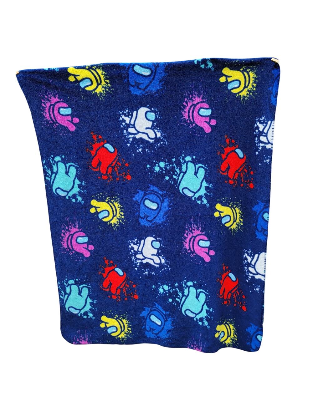 Among Us Dark Blue Fleece Character Throw - 48" x 38"